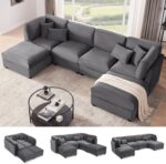 Our Take on the 125″ Oversized Corduroy Sectional Sofa with Storage
