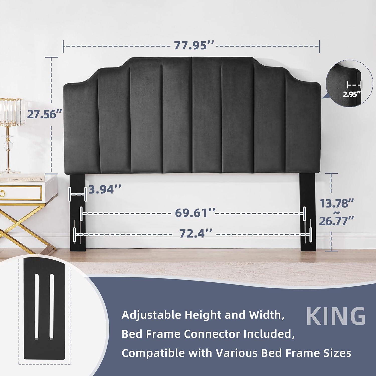 Our Thoughtful Review: King Velvet Headboard’s Style Meets Sturdiness